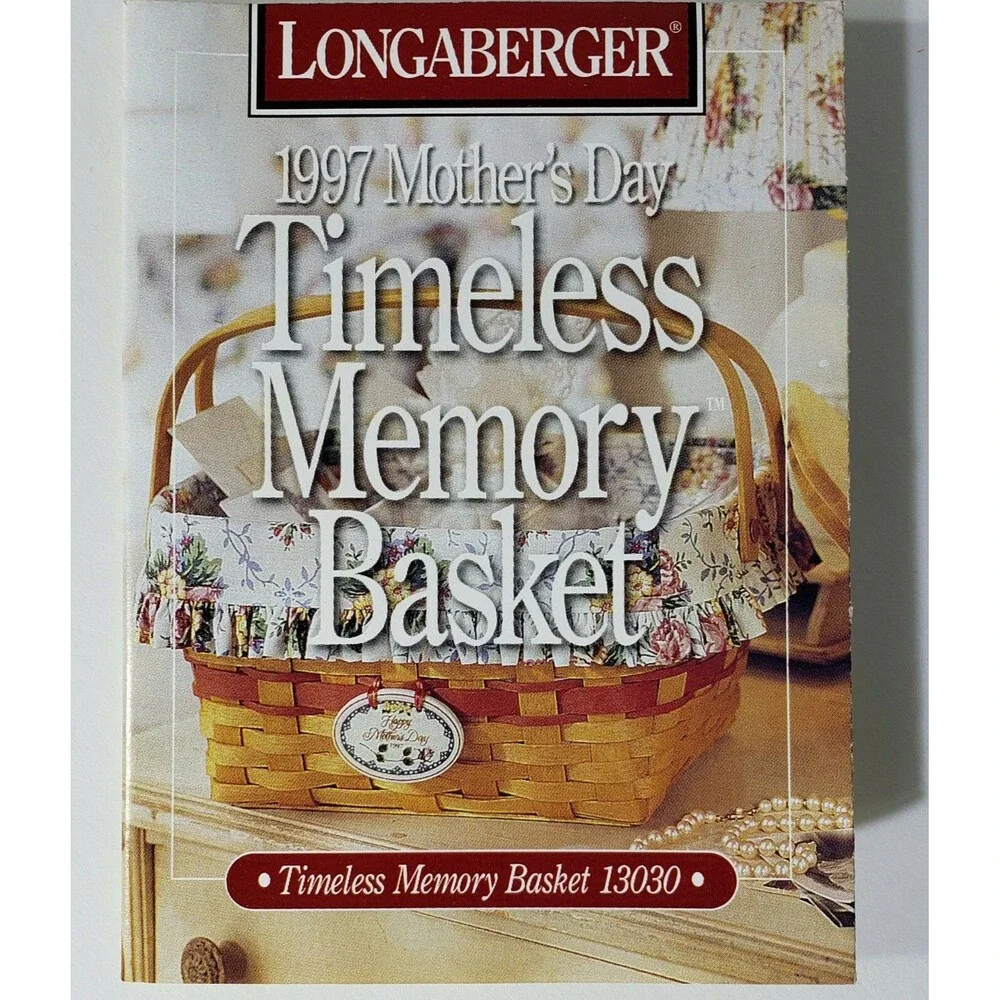 Rare 1997 Mother’s Day “Timeless Memory” Longaberger Basket #13030 ~ COMBO!